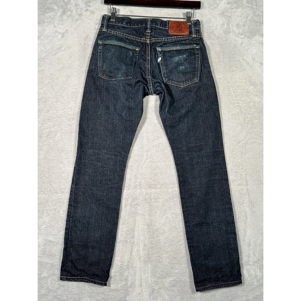Syoaiya Jeans Mens 29 (28x29) Blue Selvedge Slim Straight Dark Wash Made Japan